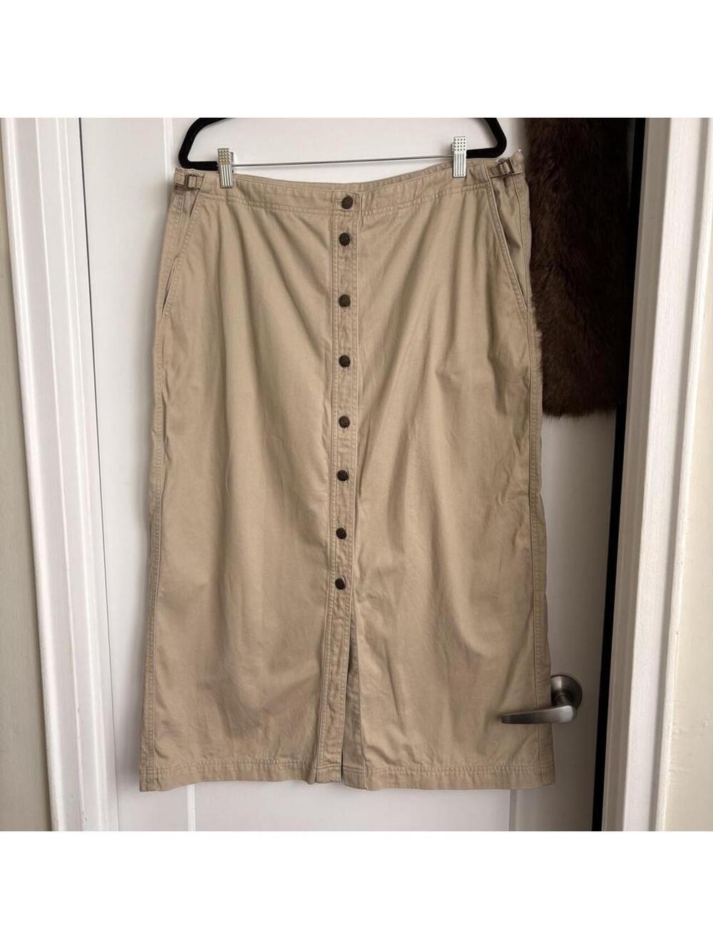RALPH LAUREN KHAKI MAXI SKIRT